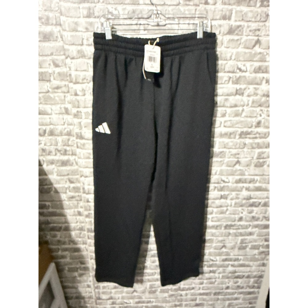 Adidas Men Fleece Pant Black Sweatpants JW6604 Size Large NWT